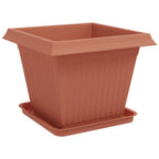 Vasi per Piante 6 pcs Rosso Mattone 43 x 43 x 33,5 cm Plastica