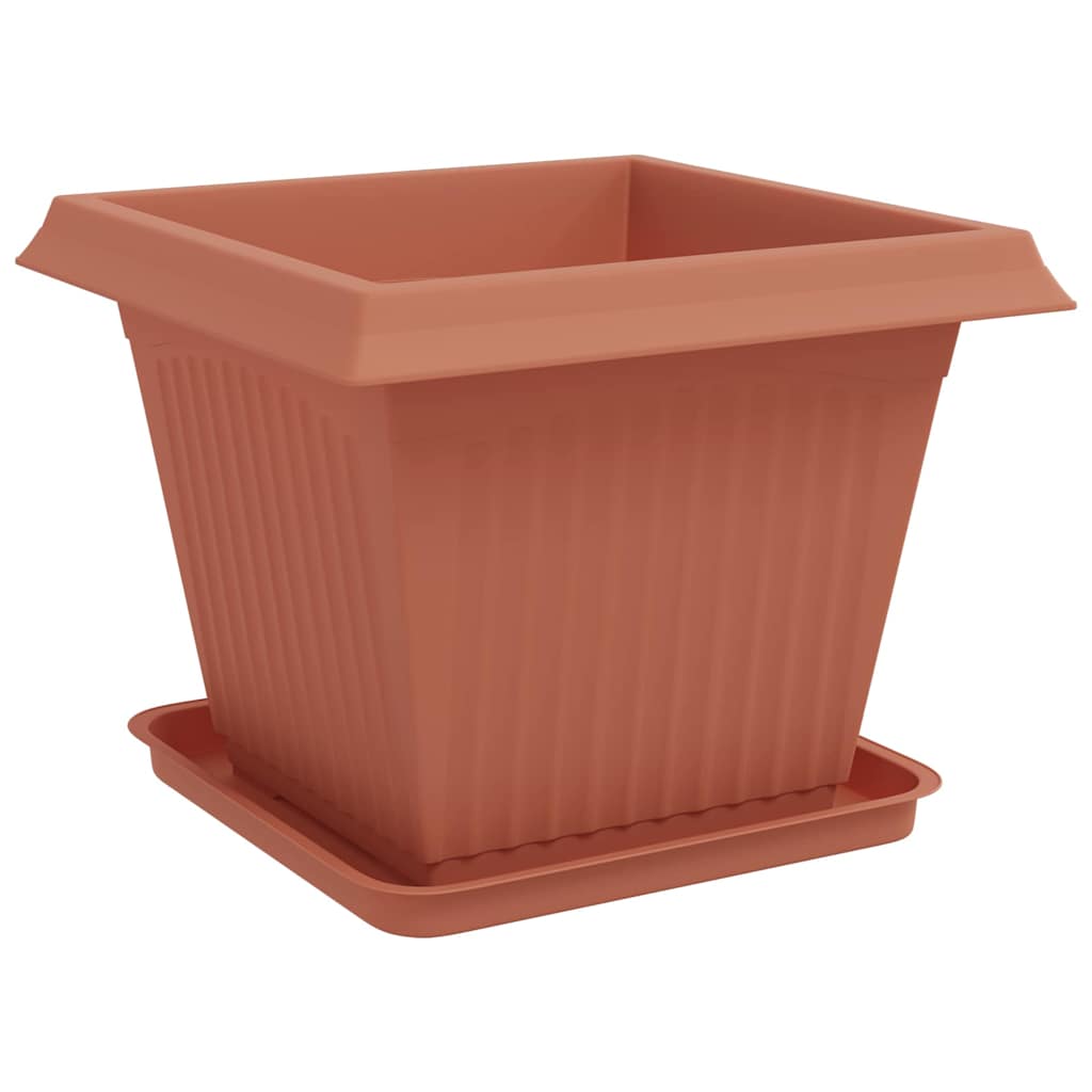 Vasi per Piante 6 pcs Rosso Mattone 43 x 43 x 33,5 cm Plastica