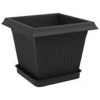 Vasi per Piante 6 pcs Nero 20 x 20 x 16 cm Plastica