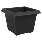 Vasi per Piante 6 pcs Nero 23 x 23 x 17,5 cm Plastica