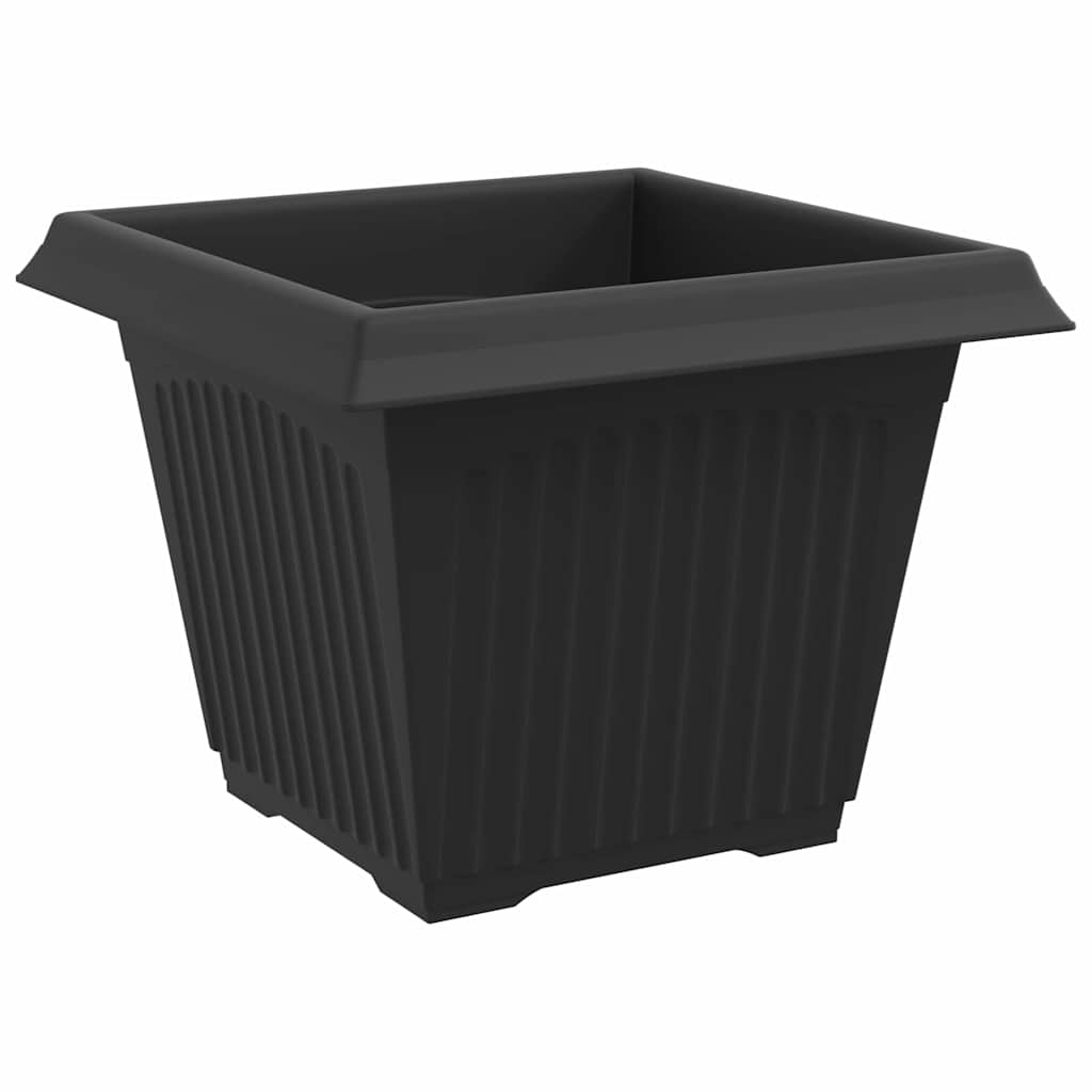 Vasi per Piante 6 pcs Nero 28,5 x 28,5 x 22 cm Plastica