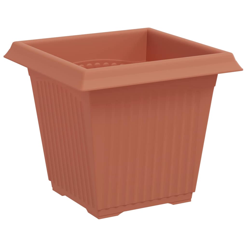 Vasi per Piante 24 pcs Rosso Mattone 16 x 16 x 14 cm Plastica