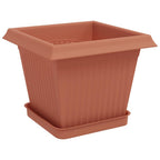 Vasi per Piante 24 pcs Rosso Mattone 20 x 20 x 16 cm Plastica
