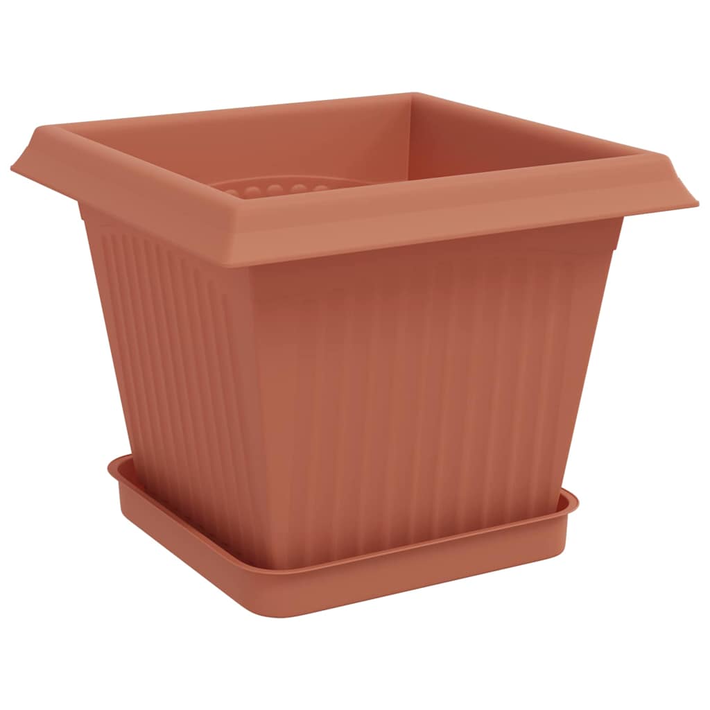 Vasi per Piante 24 pcs Rosso Mattone 20 x 20 x 16 cm Plastica