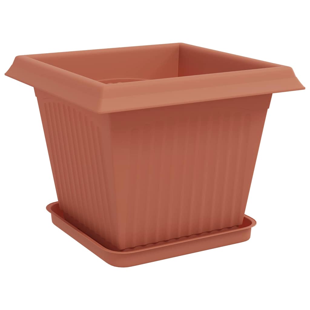 Vasi per Piante 24 pcs Rosso Mattone 33 x 33 x 26 cm Plastica