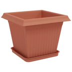 Vasi per Piante 24 pcs Rosso Mattone 33 x 33 x 26 cm Plastica