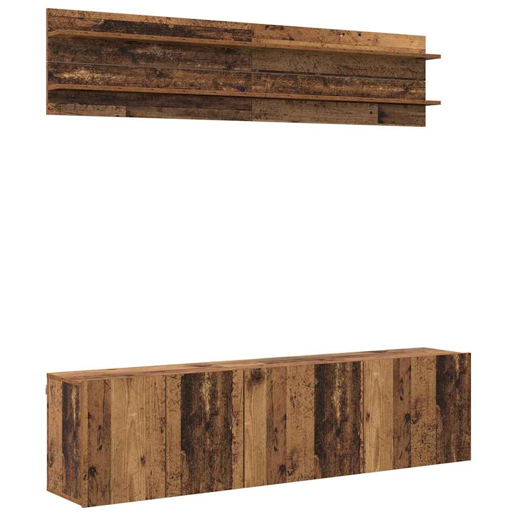 Unità TV 6 pcs Legno vecchio Legno multistrato