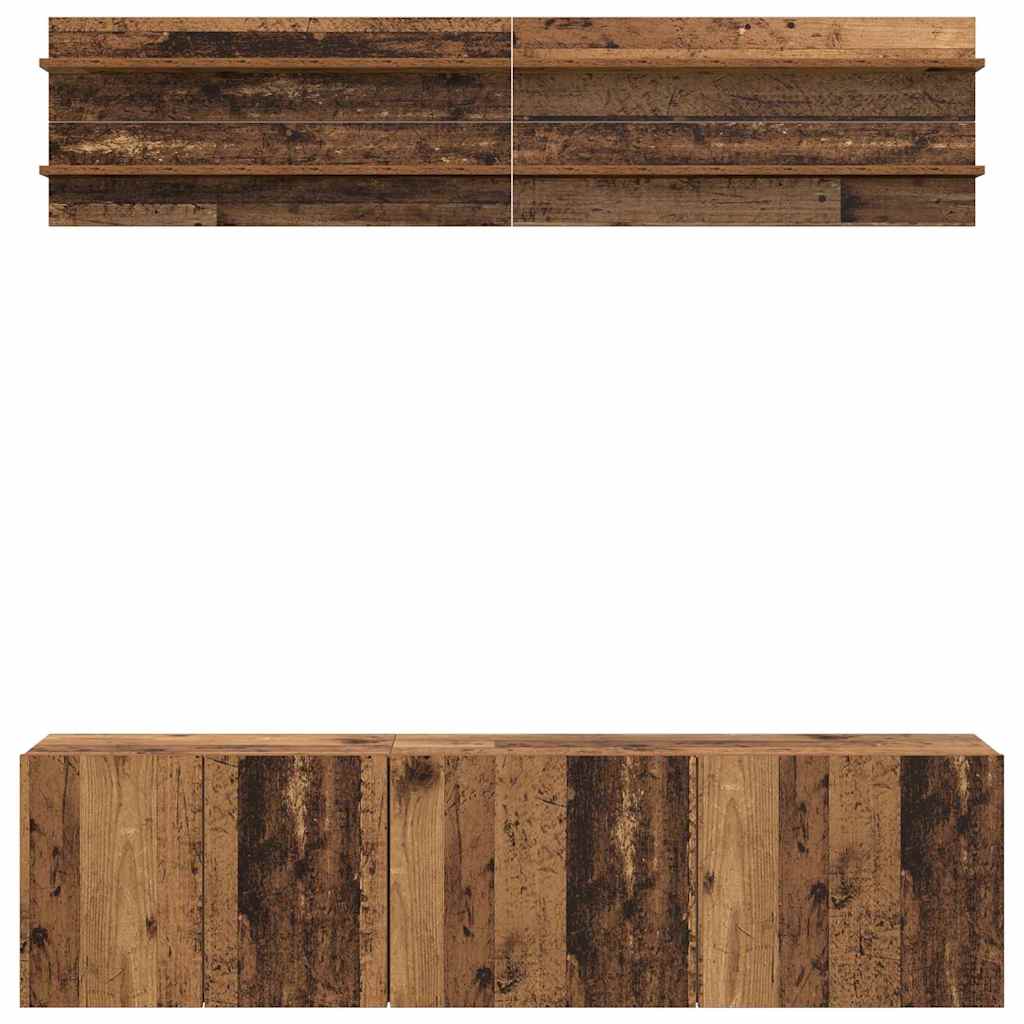Unità TV 6 pcs Legno vecchio Legno multistrato