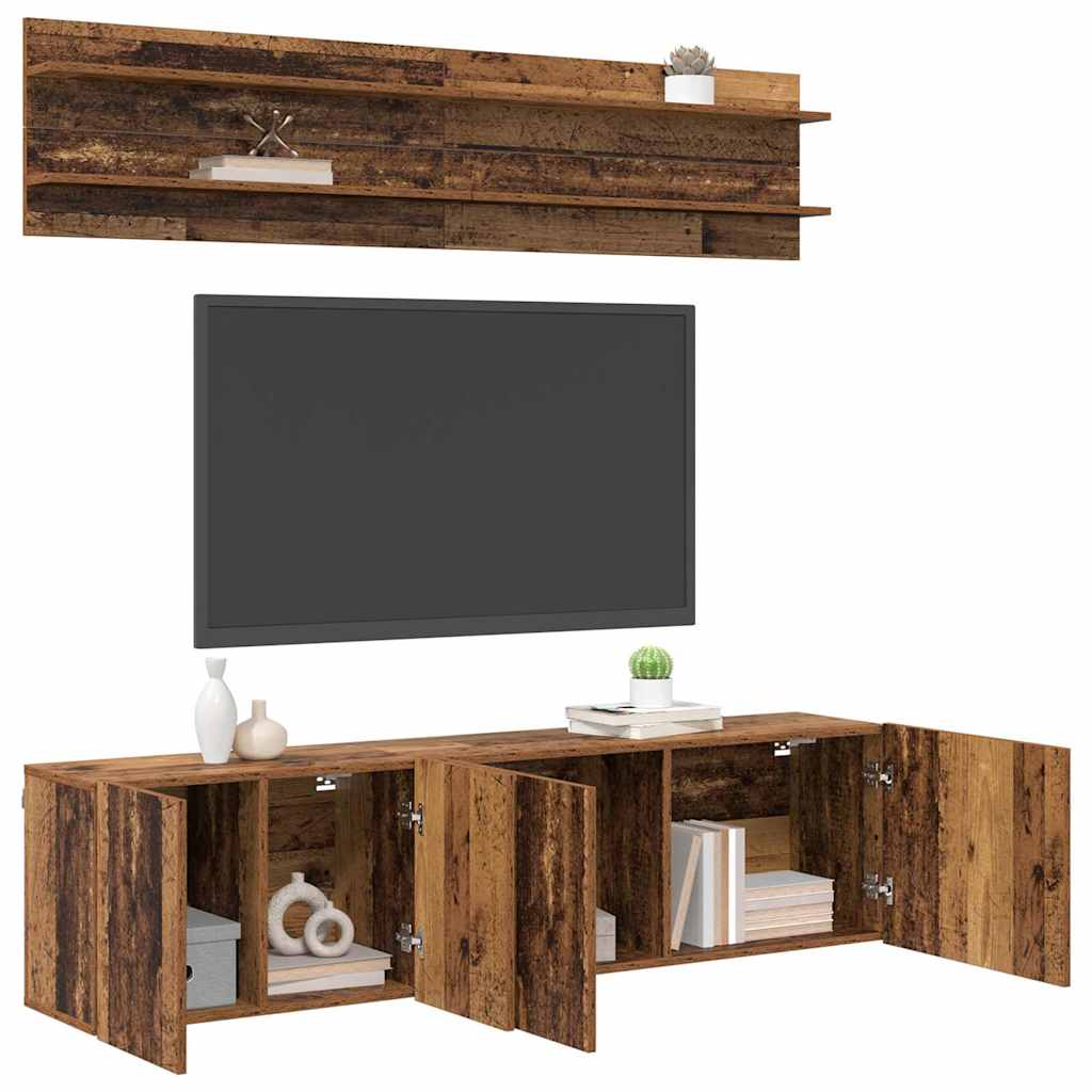 Unità TV 6 pcs Legno vecchio Legno multistrato