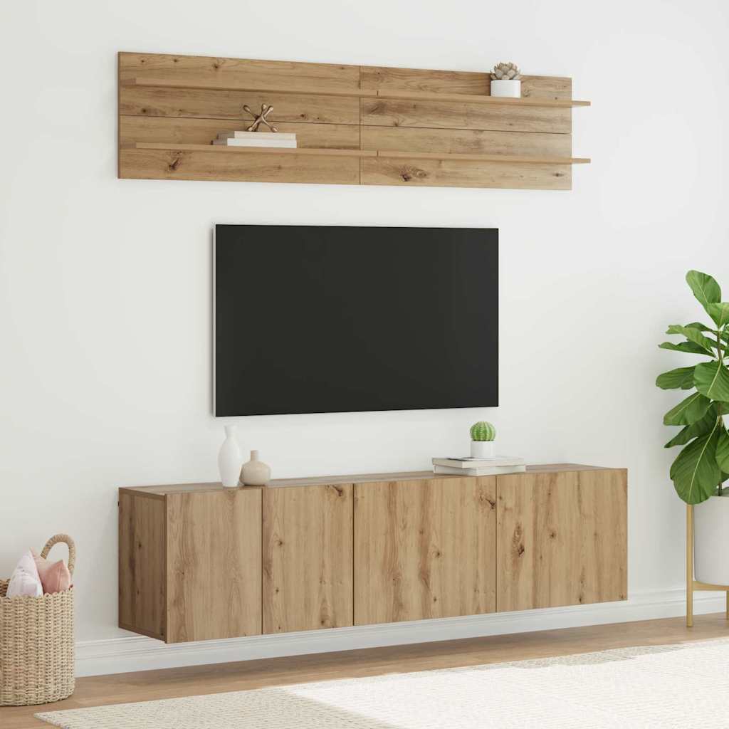Unità TV 6 pcs rovere artigianale Legno multistrato
