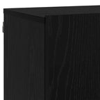 Unità TV Montaggio a parete 6 pcs Rovere nero Legno multistrato