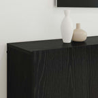 Unità TV Montaggio a parete 6 pcs Rovere nero Legno multistrato