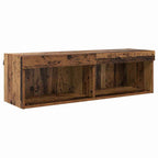 Set di Mobiletto da TV a Parete con led 5 pcs Legno vecchio