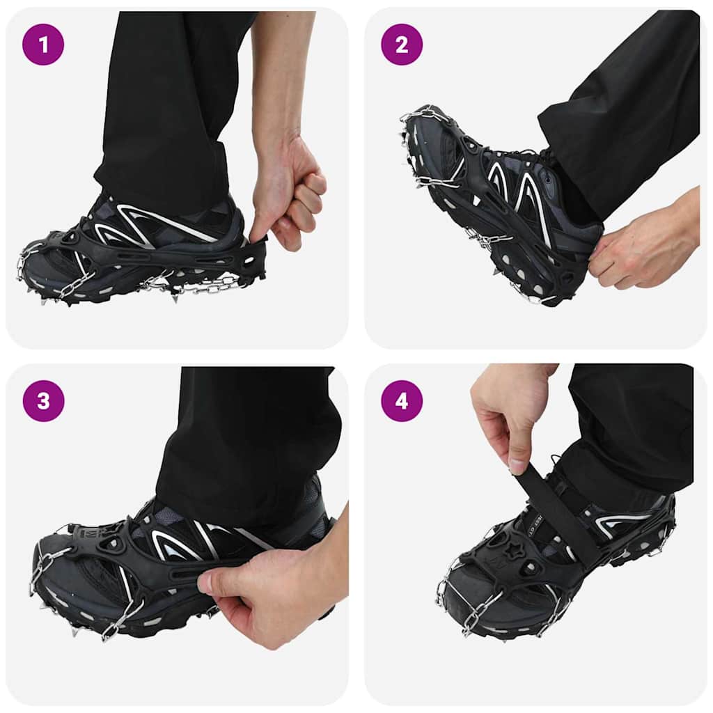 Artigli di ghiaccio per scarpe Nero XL