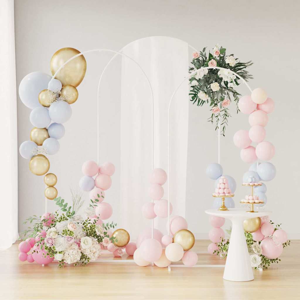 Arco Nuziale 3 pcs Bianco Acciaio