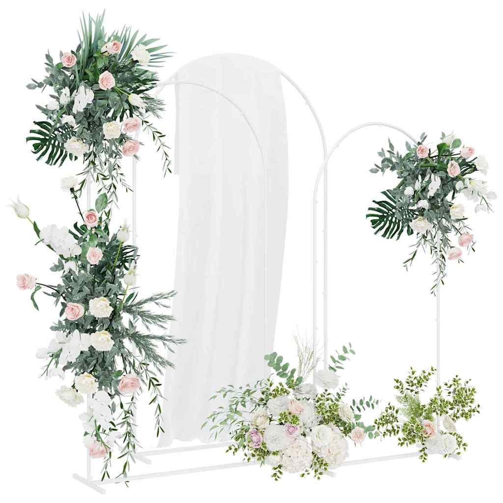 Arco Nuziale 3 pcs Bianco Acciaio