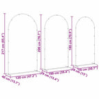Arco Nuziale 3 pcs Bianco Acciaio