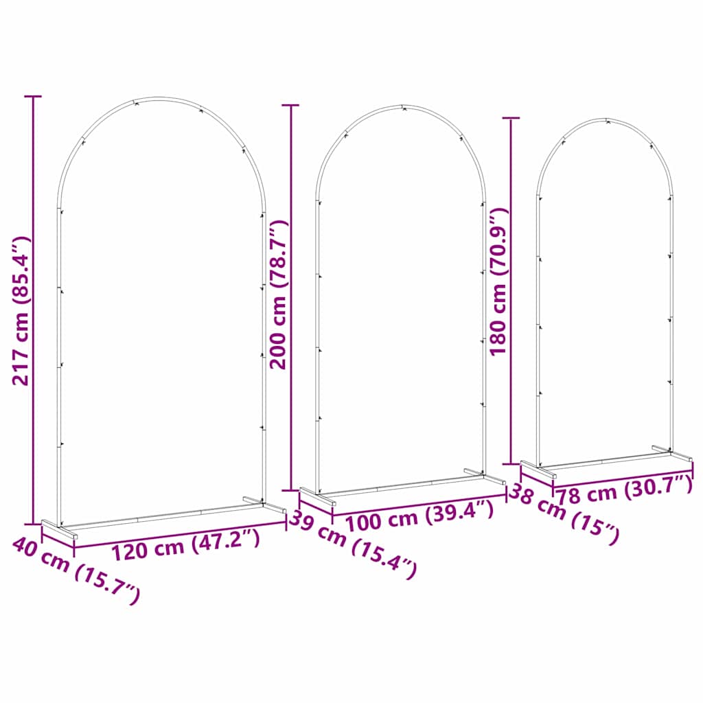 Arco Nuziale 3 pcs Oro Acciaio