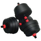 Set di Manubri 2-in-1 30kg Nero e Rosso