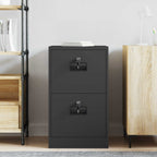 Armadio per File con cassetto Geometrico Nero 44 x 50 x 74,5 cm