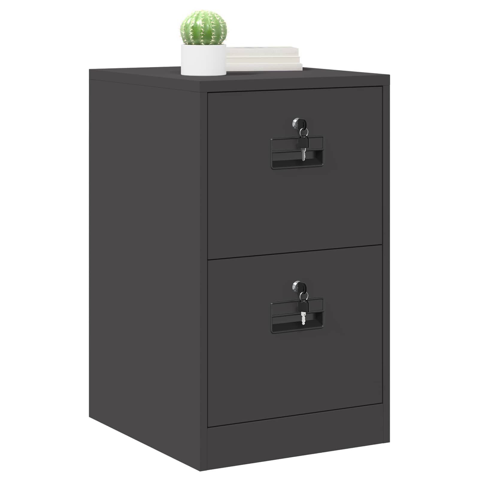 Armadio per File con cassetto Geometrico Nero 44 x 50 x 74,5 cm