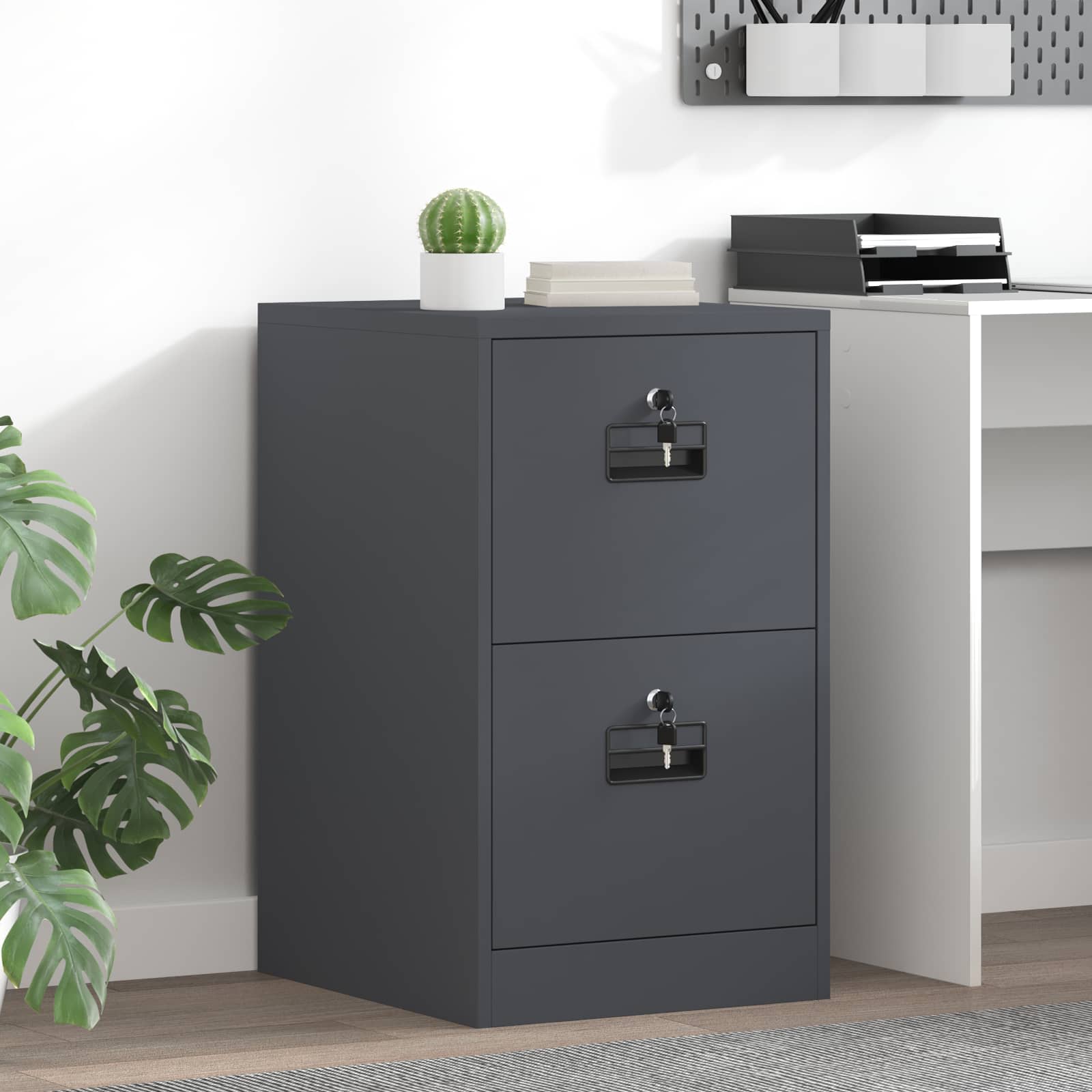 Armadio per File con cassetto Antracite 44 x 50 x 74,5 cm