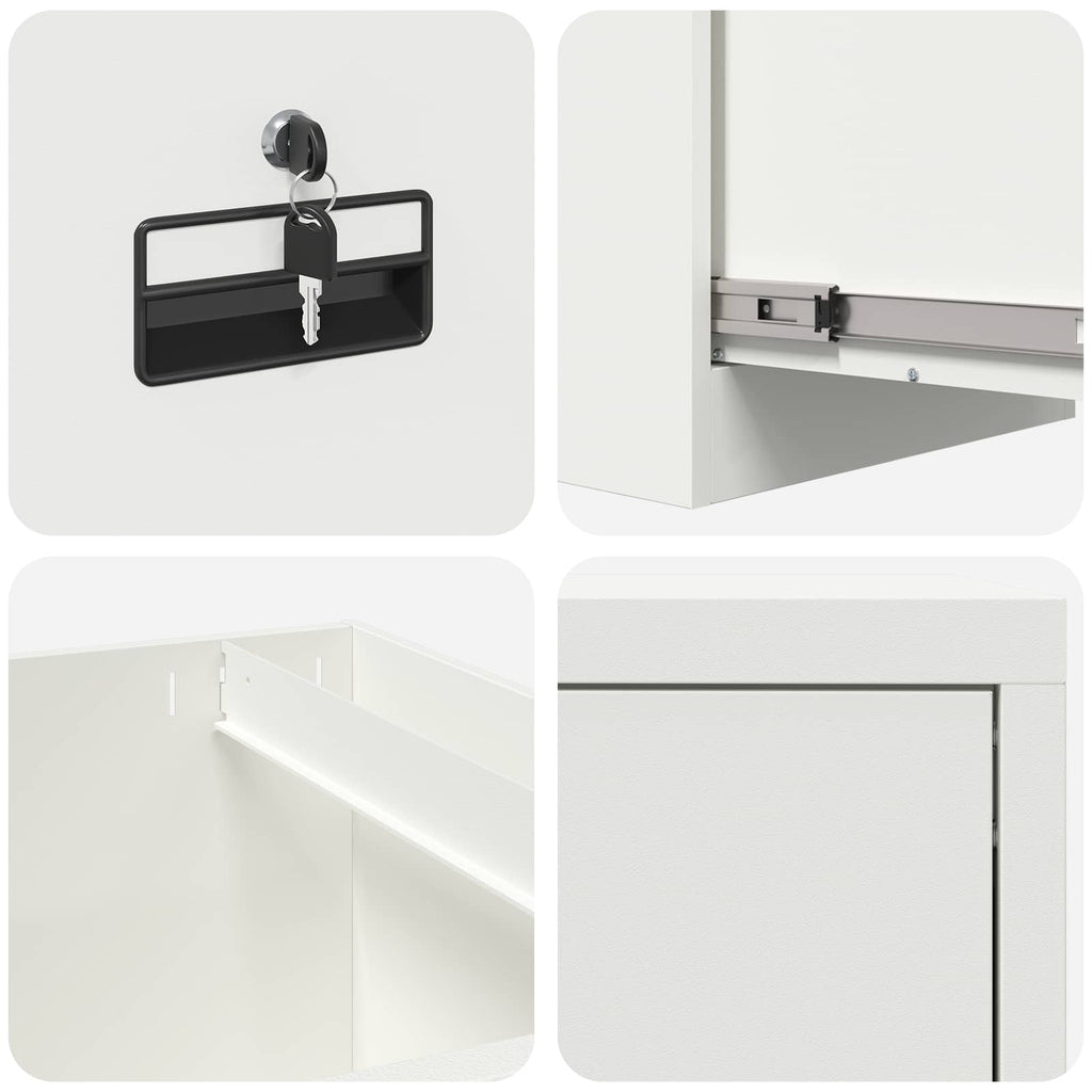 Armadio per File con cassetto Bianco 44 x 50 x 74,5 cm