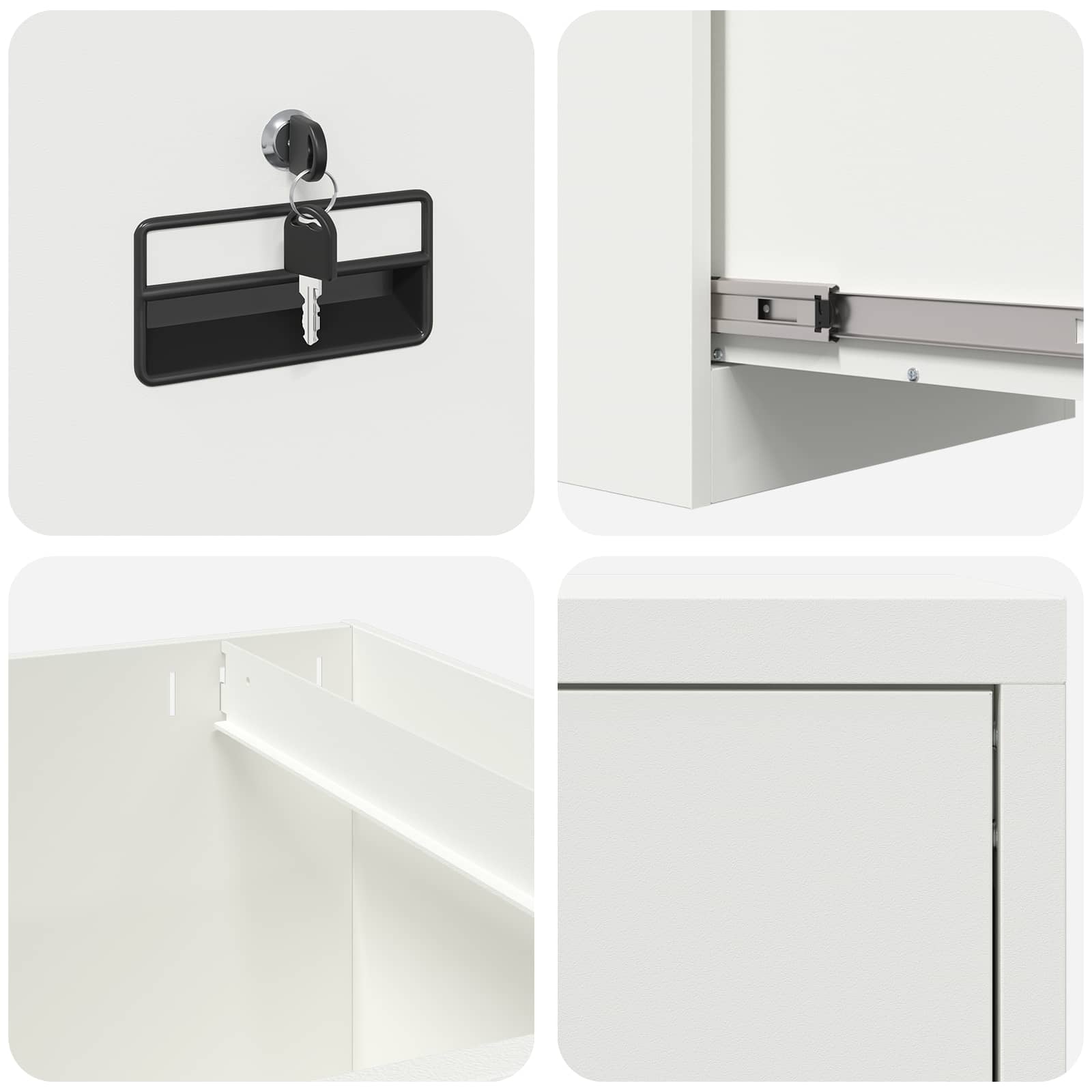 Armadio per File con cassetto Bianco 44 x 50 x 74,5 cm