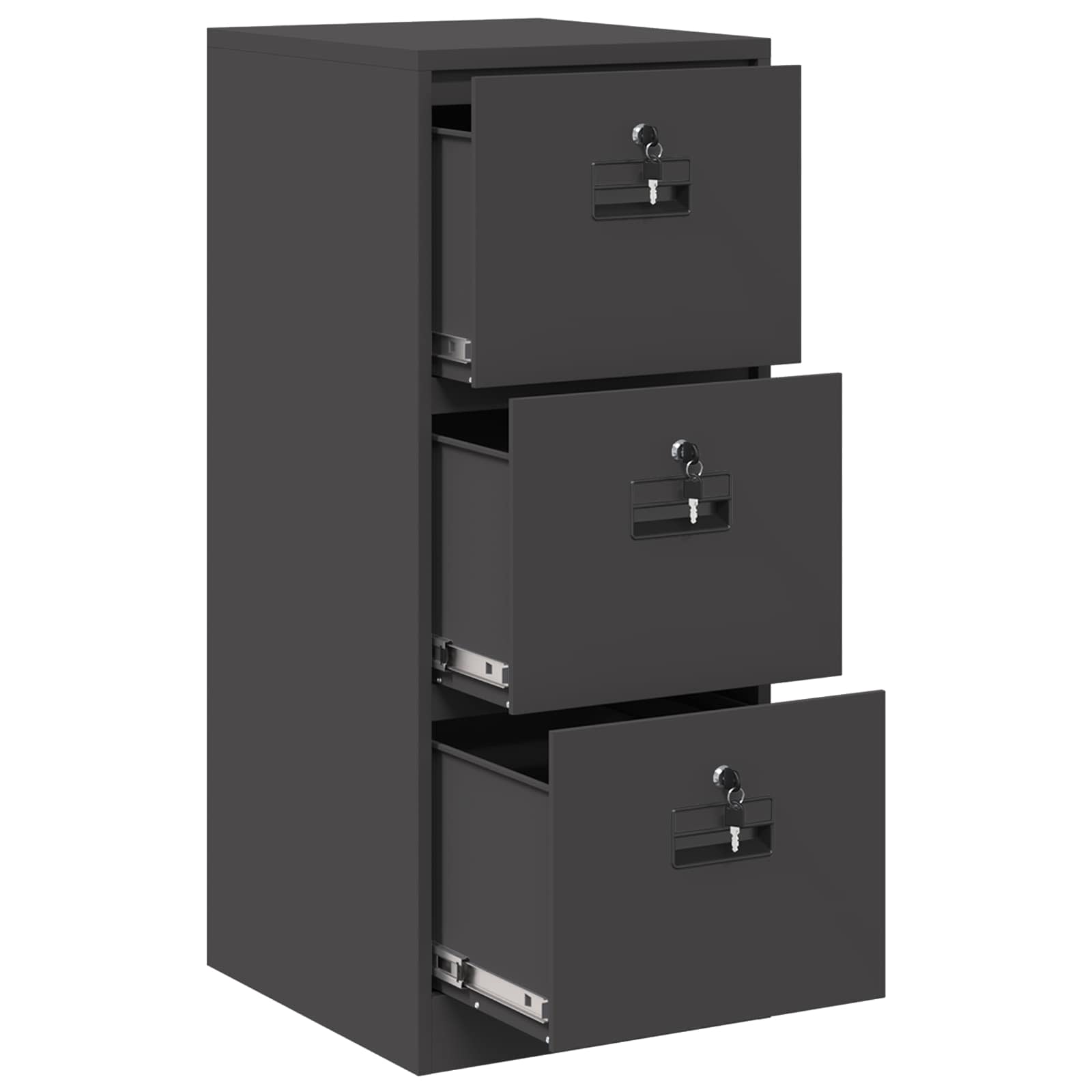 Armadio per File con cassetto Nero 44 x 50 x 106.5 cm