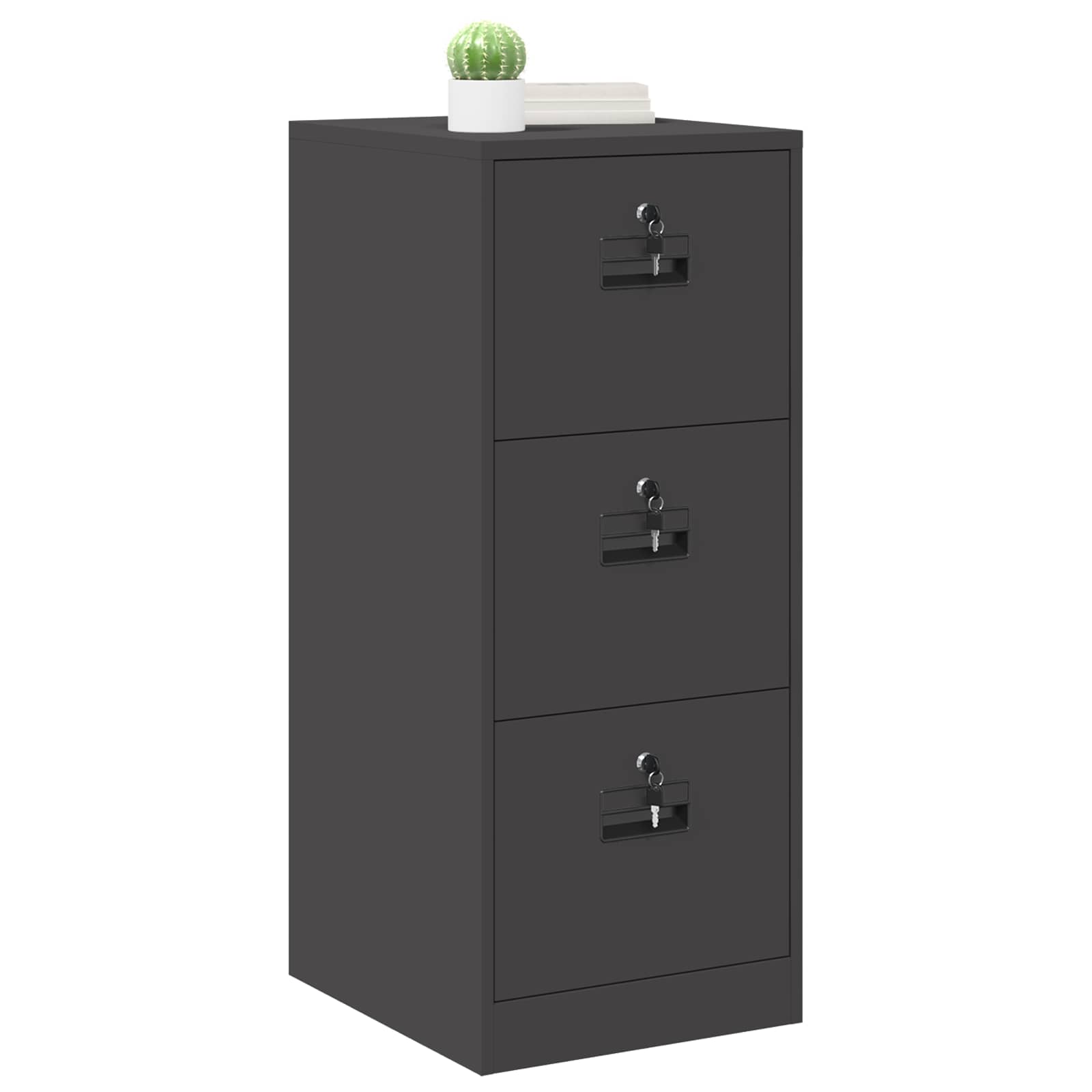 Armadio per File con cassetto Nero 44 x 50 x 106.5 cm