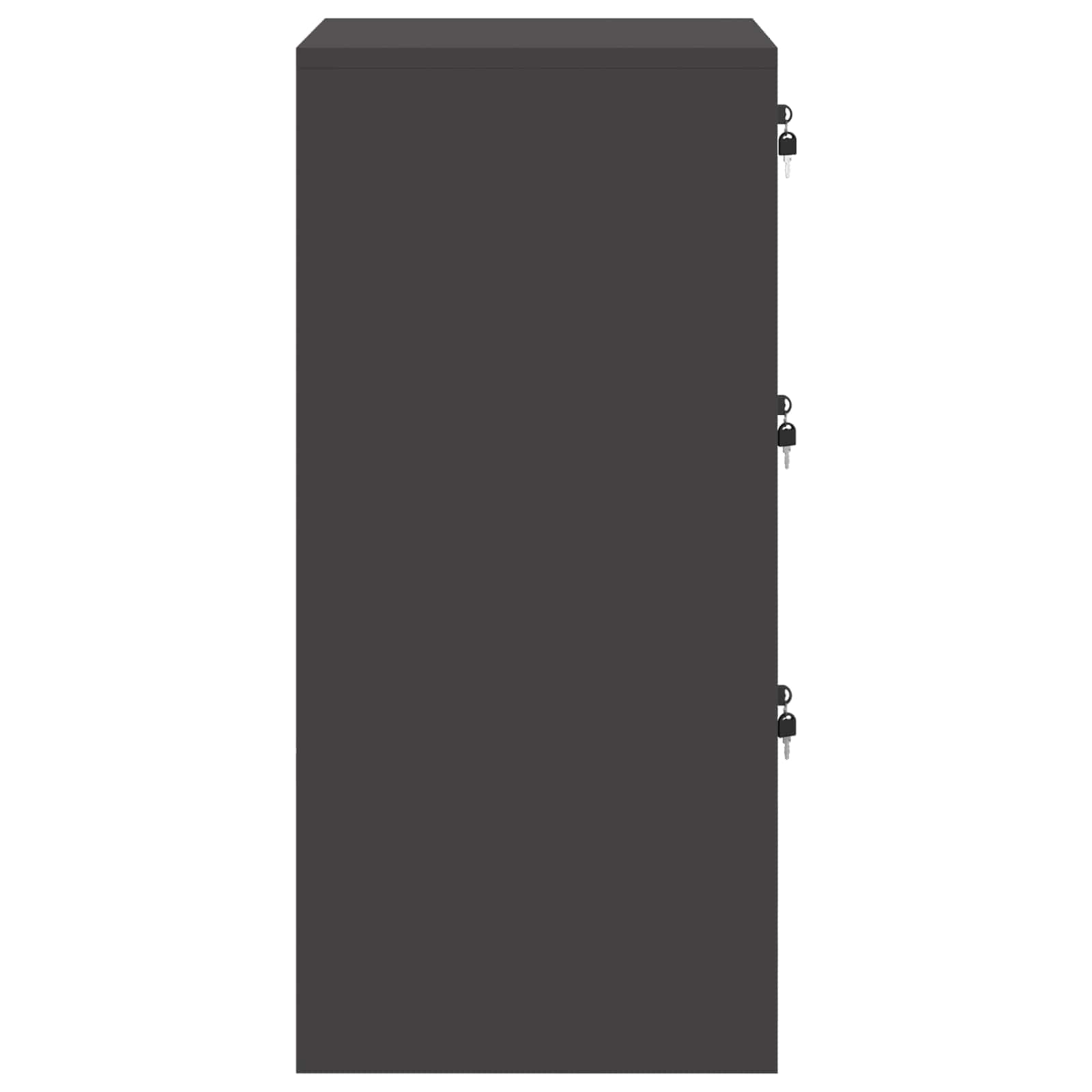 Armadio per File con cassetto Nero 44 x 50 x 106.5 cm