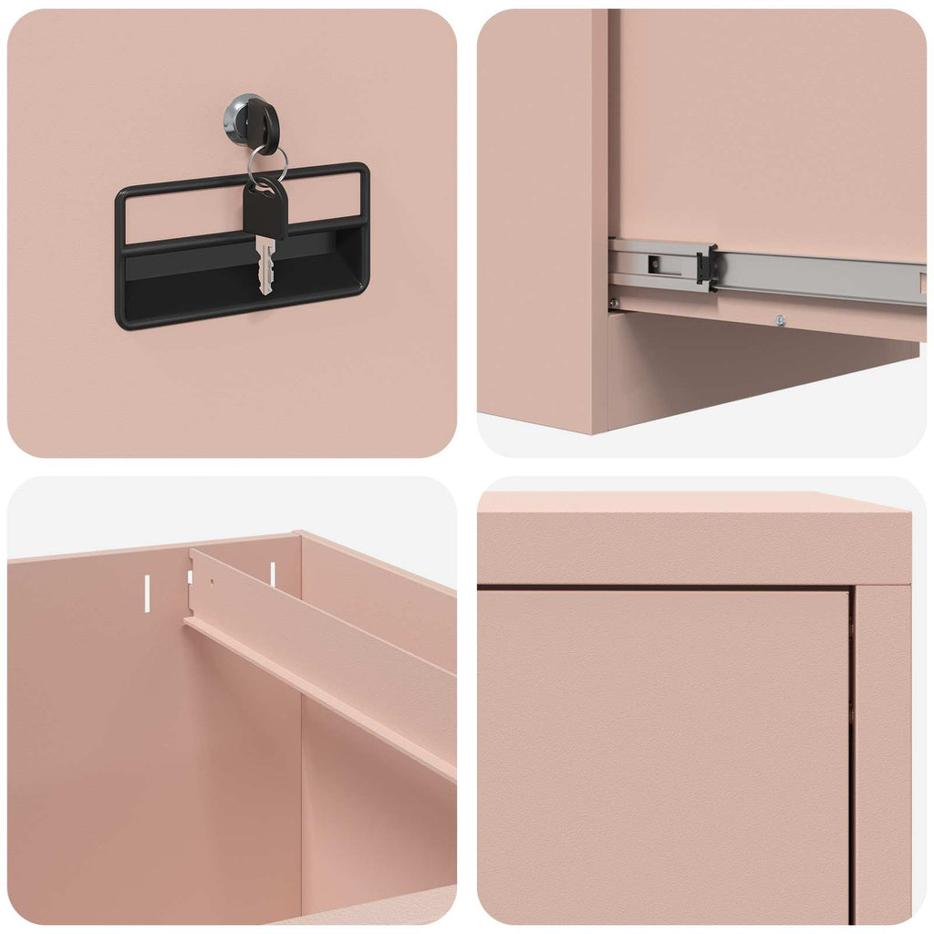 Armadio per File con cassetto Rosa 44 x 50 x 106.5 cm