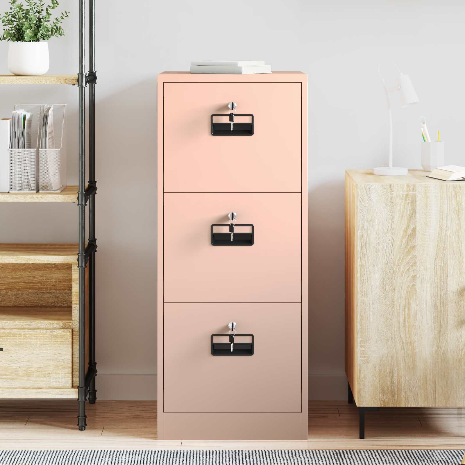 Armadio per File con cassetto Rosa 44 x 50 x 106.5 cm