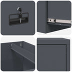 Armadio per File con cassetto Antracite 44 x 50 x 106.5 cm