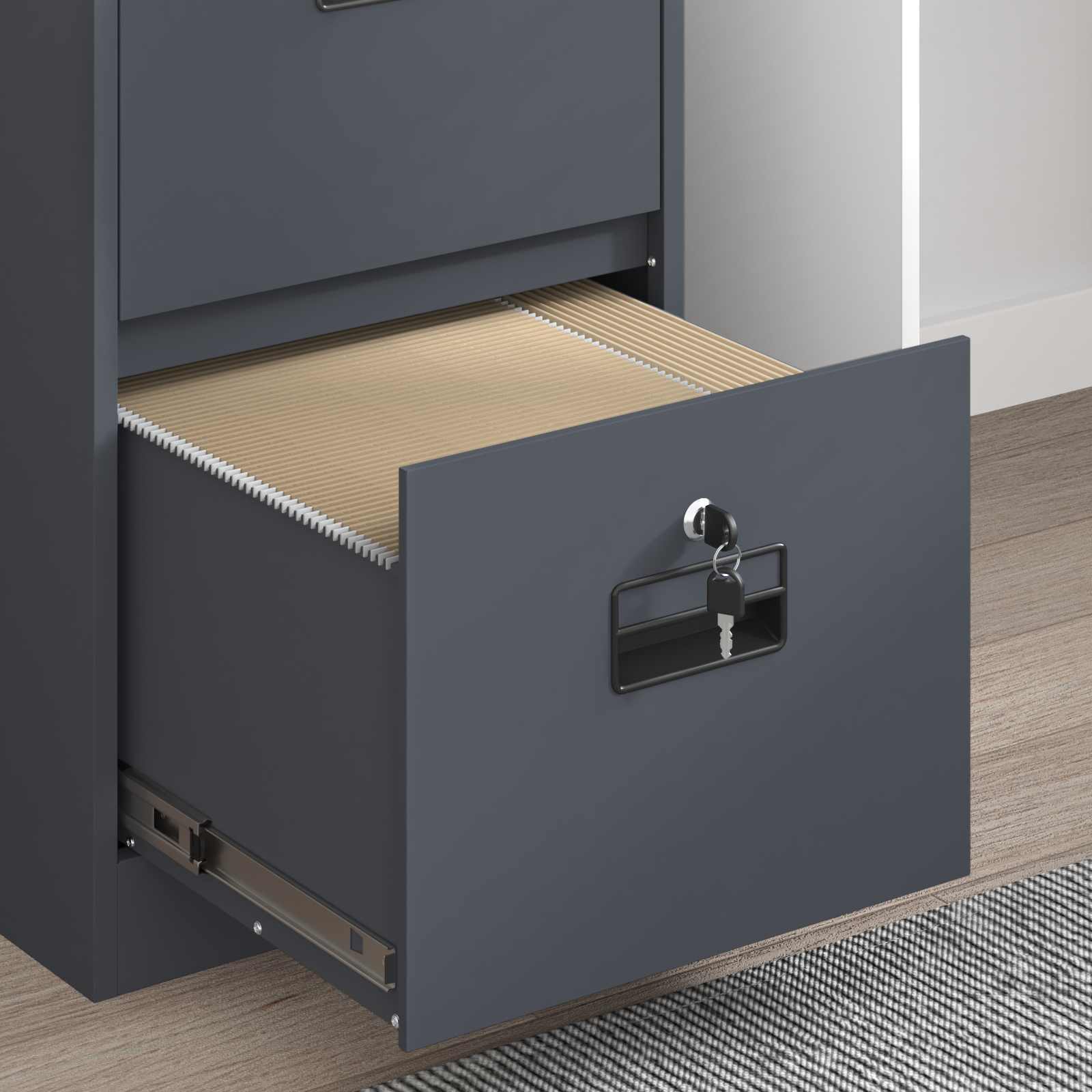 Armadio per File con cassetto Antracite 44 x 50 x 106.5 cm