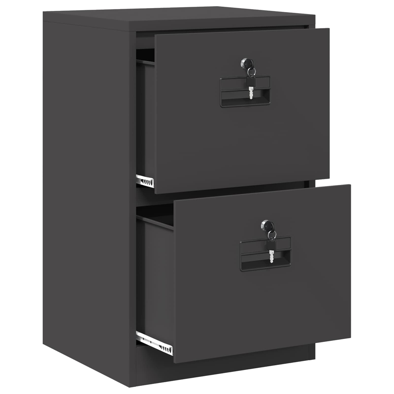 Armadio per File con cassetto Nero 45,5 x 42 x 74,5 cm