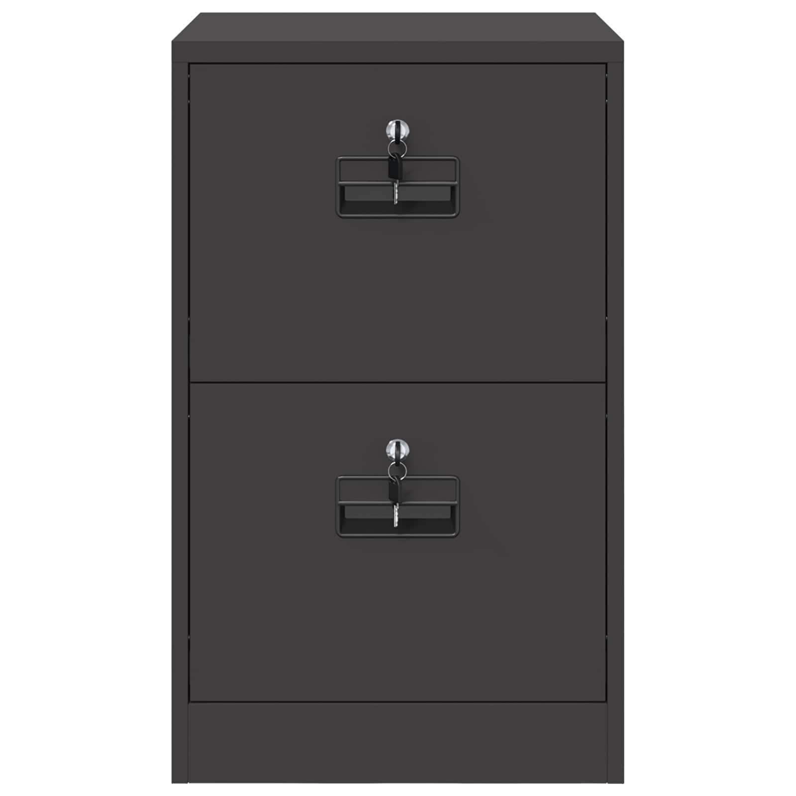 Armadio per File con cassetto Nero 45,5 x 42 x 74,5 cm