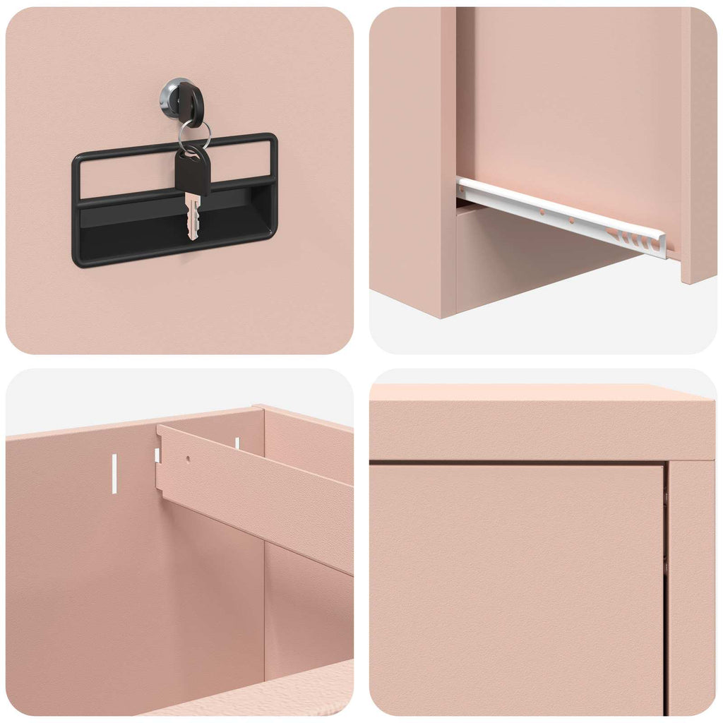 Armadio per File con cassetto Rosa 45,5 x 42 x 74,5 cm