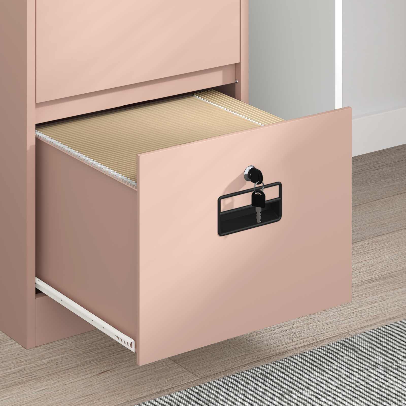 Armadio per File con cassetto Rosa 45,5 x 42 x 74,5 cm