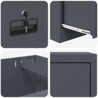 Armadio per File con cassetto Antracite 45,5 x 42 x 74,5 cm