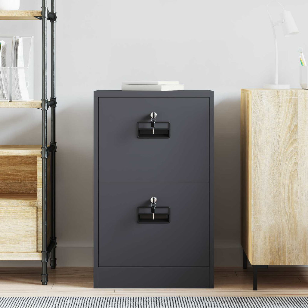 Armadio per File con cassetto Antracite 45,5 x 42 x 74,5 cm
