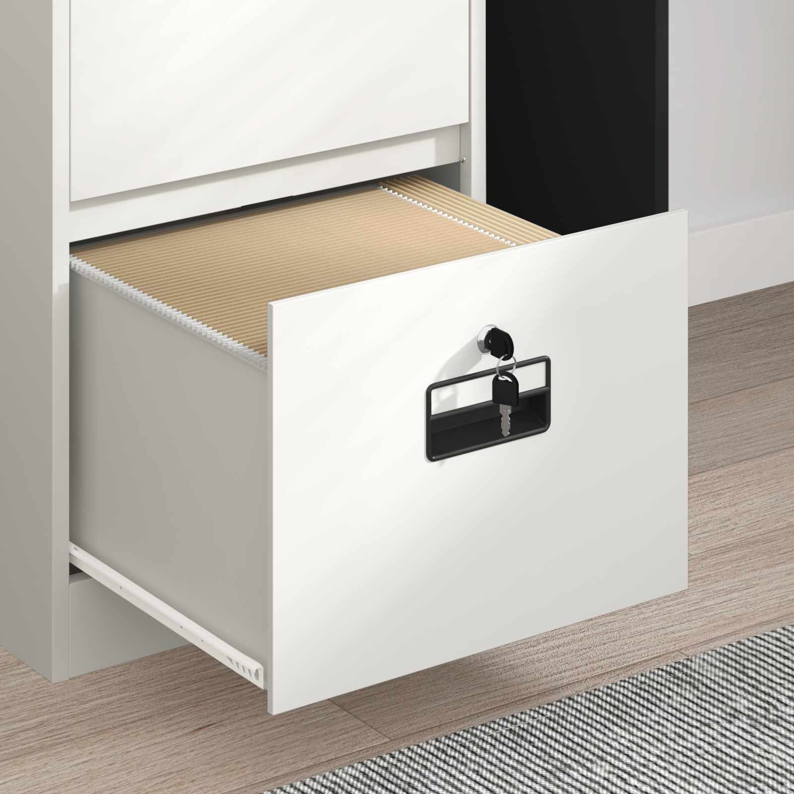 Armadio per File con cassetto Bianco 45,5 x 42 x 74,5 cm