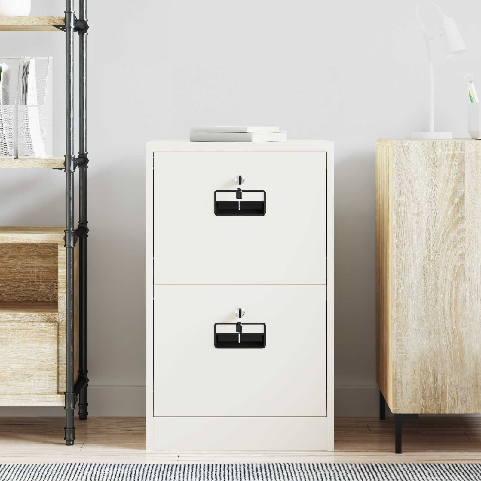 Armadio per File con cassetto Bianco 45,5 x 42 x 74,5 cm