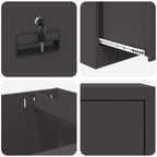 Armadio per File con cassetto Nero 45,5 x 42 x 106,5 cm