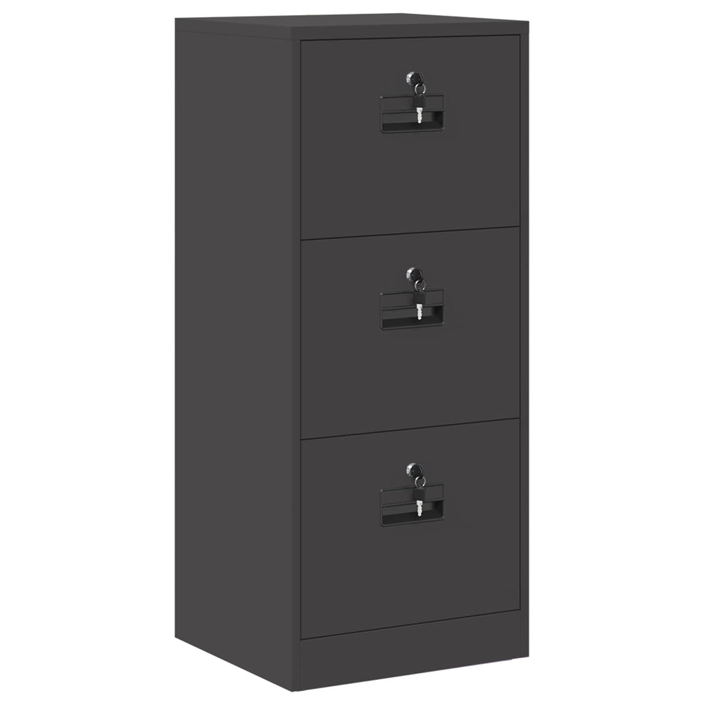 Armadio per File con cassetto Nero 45,5 x 42 x 106,5 cm