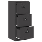 Armadio per File con cassetto Nero 45,5 x 42 x 106,5 cm