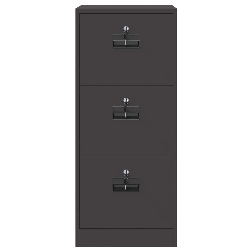 Armadio per File con cassetto Nero 45,5 x 42 x 106,5 cm