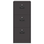 Armadio per File con cassetto Nero 45,5 x 42 x 106,5 cm
