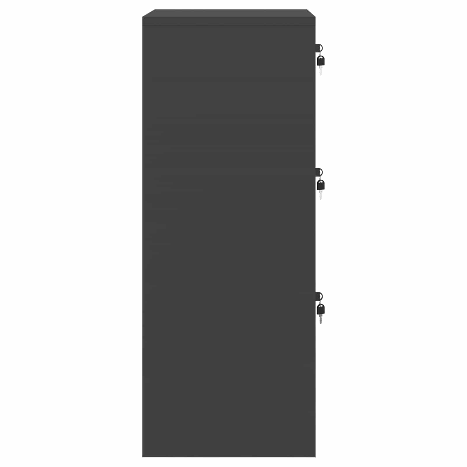 Armadio per File con cassetto Nero 45,5 x 42 x 106,5 cm