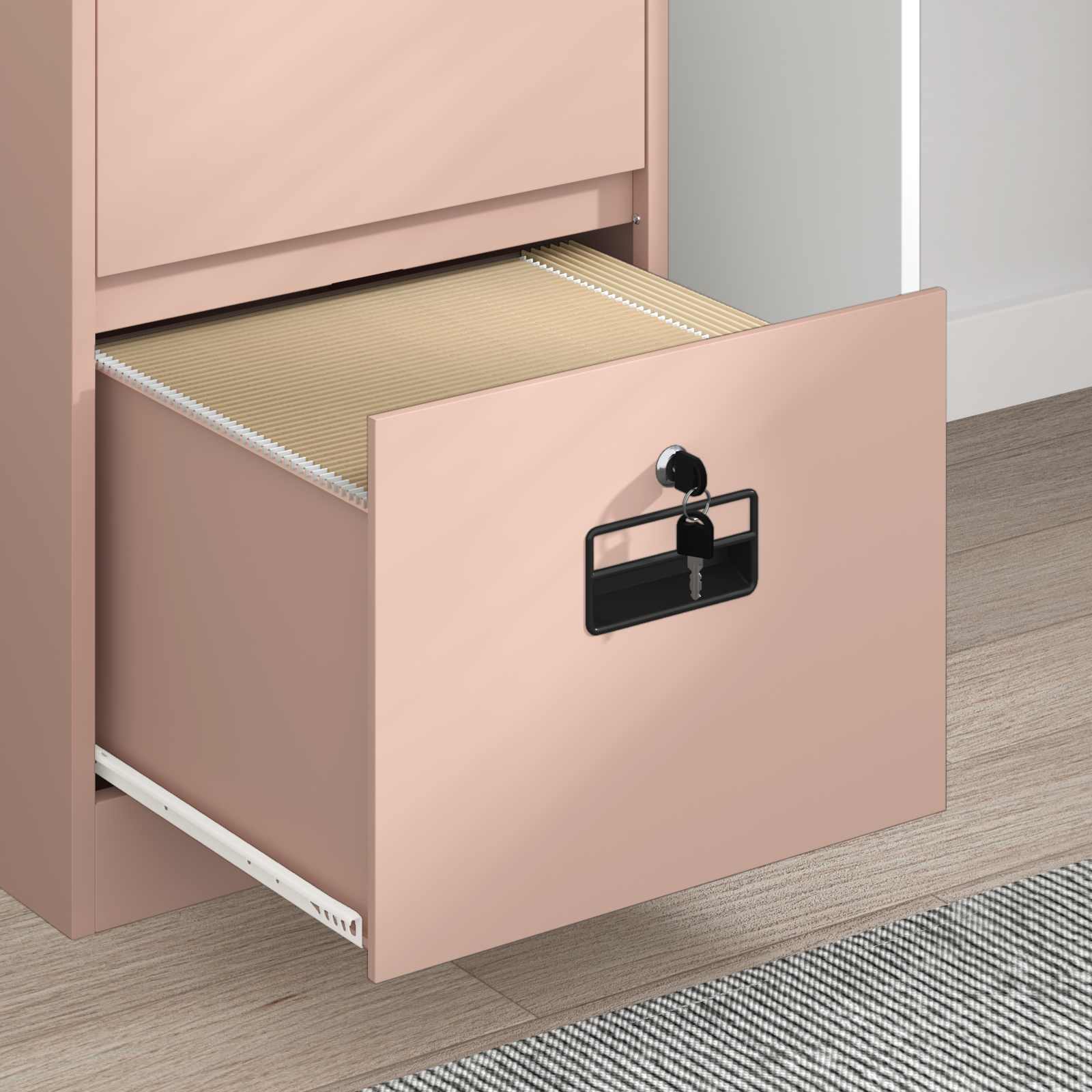 Armadio per File con cassetto Rosa 45,5 x 42 x 106,5 cm
